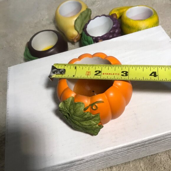 PartyLite Harvest Medley Tealight Candle Holder Pear Plum Grapes Pumpkin Squash - Picture 6 of 16